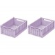 Weston storage box S - 2pack - light lavender