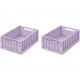 Weston storage box M - 2pack - lavender