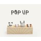 Wooden pop up toy, animals, Woodland