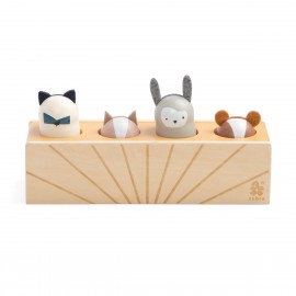 Wooden pop up toy, animals, Woodland