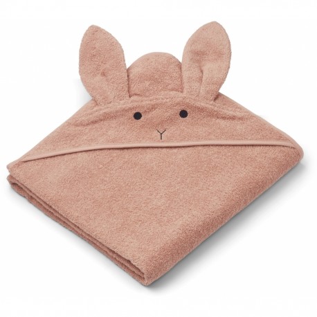 Augusta hooded junior towel - rabbit rose