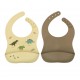 Silicone Bib Set of 2 - Dinosaurs