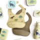 Silicone Bib Set of 2 - Dinosaurs