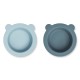 Peony suction bowl 2-pack - seablue