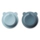 Peony suction bowl 2-pack - seablue