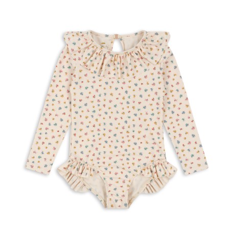 Manuca long sleeves frill swimsuit - bloomy sprinkle