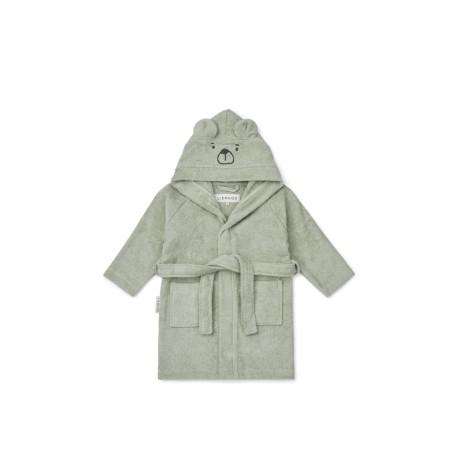 Lily bathrobe - bear dove blue