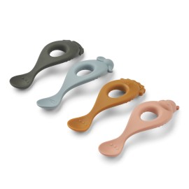 Liva silicone spoon - 4 pack - rose mix