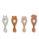 Liva silicone spoon - 4 pack - rose mix