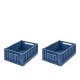 Weston storage box M - 2pack - Indigo blue