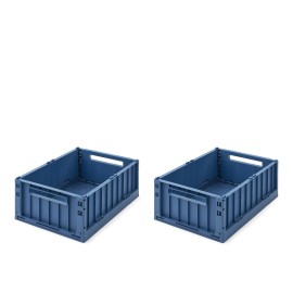 Weston storage box M - 2pack - Indigo blue