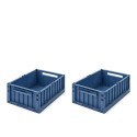 Weston storage box M - 2pack - Indigo blue