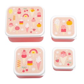 Lunch and Snack Box Set of 4 - ice cream