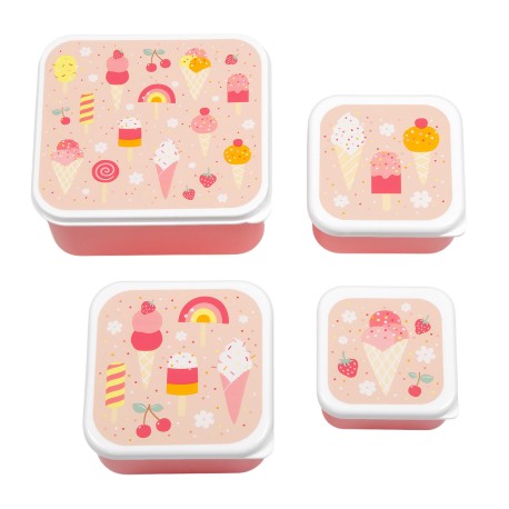 Lunch and Snack Box Set of 4 - ice cream