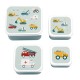 Lunch and Snack Box Set of 4 - vehicles