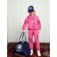 Penguin fleece trousers - pink