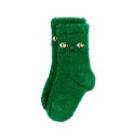 Cat Eyes Fuzzy Socks - green