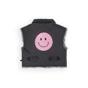 Happy face sleeveless jacket