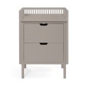 Sebra Changing Table with drawers in jetty beige