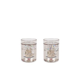 2 PACK GLITTER CUPS -Swan off-white