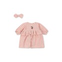 Doll clothing set - powder pink check