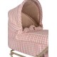 Doll pram - Powder pink check