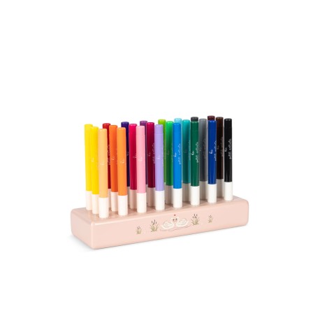 Markers in wooden block 24pcs - mizumi