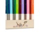 Marker in wooden block 24pcs - Safari