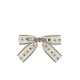 Ribbon bowie hair clip - beige