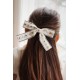 Ribbon bowie hair clip - beige