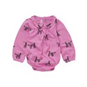 Romper collar dog print