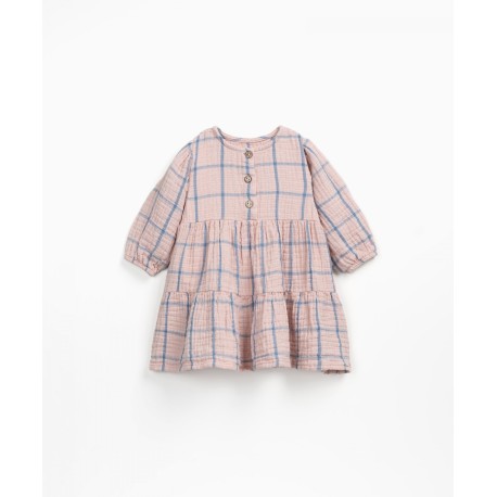 Checked woven dress