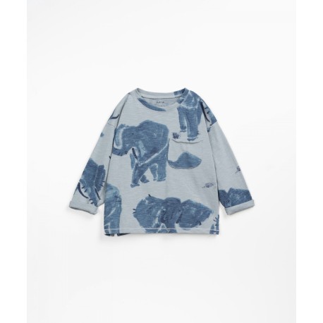 Printed LS t-shirt - elephant