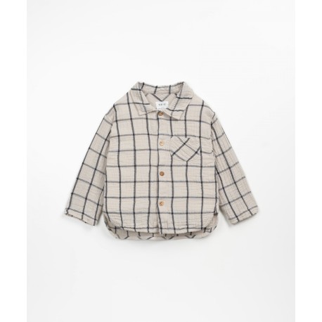 Checked woven shirt