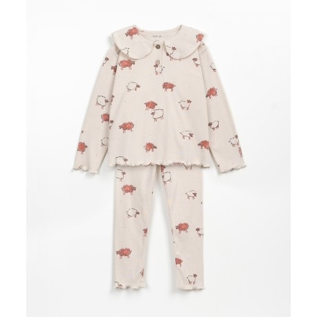 Printed rib pyjamas - sheep