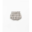 Checked woven shorts - off-white