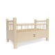 Wooden Doll bed - beige