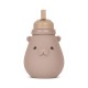 Silicone drinking bottle - teddy blush