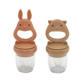 2 pack fruit feeding pacifier- almond