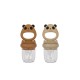 2 pack fruit feeding pacifier- caramel