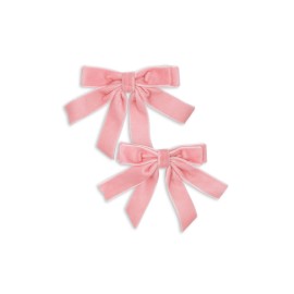 2 pack velvet double bow hair clips