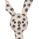 Hand rattle bunny- piccolo blue