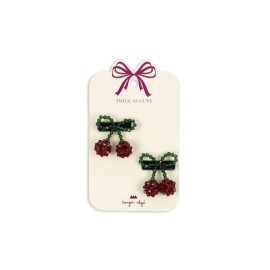 2 pack cherry hair clips