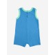 Smiling blue playsuit