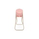 Doll high chair - lacy pink