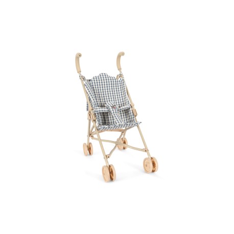 Cheeky Doll stroller - blue check