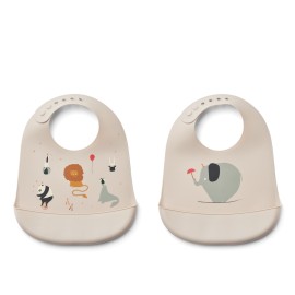 Tilda Silicone Bib - 2 Pack - Circus