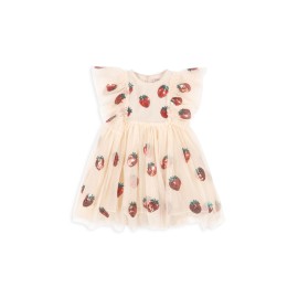 Yvonne frill dress - strawberry