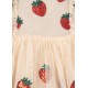 Yvonne frill dress - strawberry