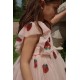 Yvonne frill dress - strawberry